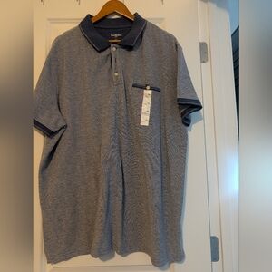 Goodfellow & Co Mens Size XXL Blue Short Sleeve Loring Polo Shirt NWT